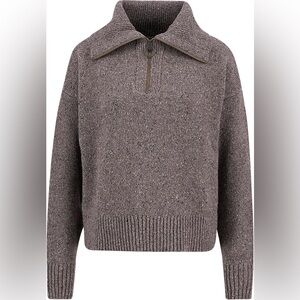 NWOT Barbour Lavensdale Half-Zip Brown Sweater XS